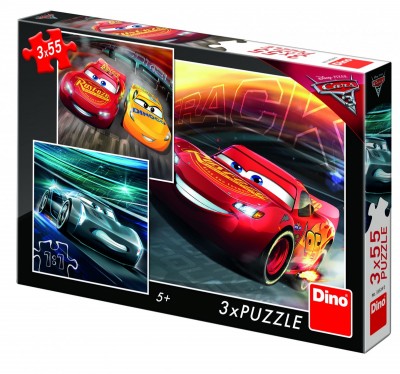 Cars 3 Αγωνιστικά 3 x 55 Τεμ. Παζλ Dino