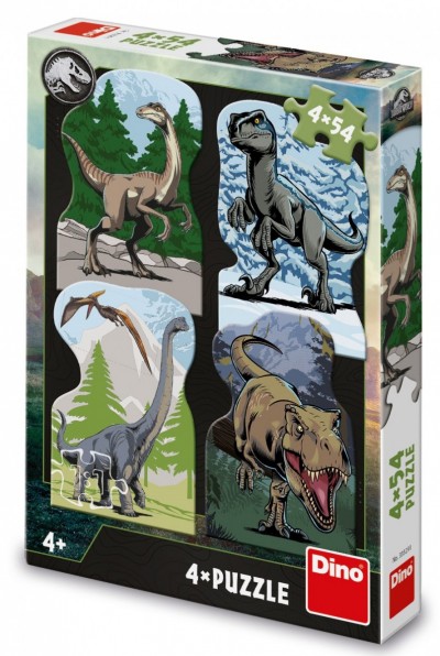 ΚΟΣΜΟΣ ΤΩΝ ΔΕΙΝΟΣΑΥΡΩΝ - JURASSIC WORLD 4x54 ΤΕΜ. ΠΑΖΛ DINO 