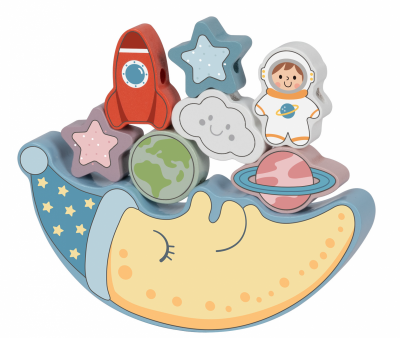 Ξύλινο Σετ Ισορροπίας 2-σε-1 Διάστημα