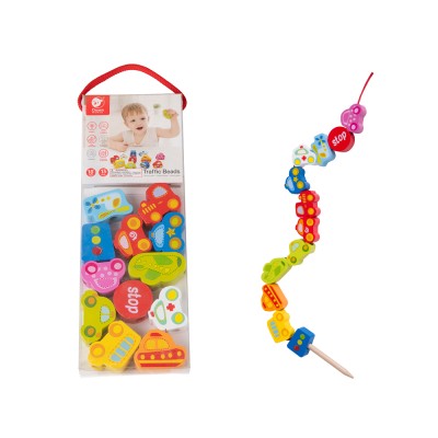 Ξύλινες Χάντρες με Κορδόνι Οχήματα Classic World