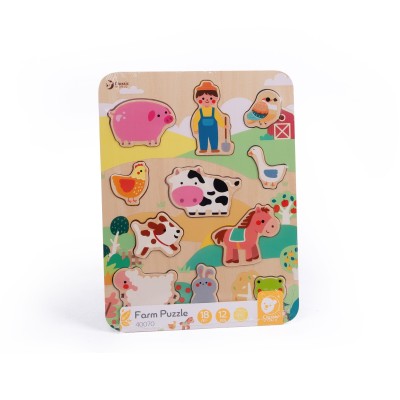 Ξύλινο Παζλ Σφηνώματα Φάρμα Classic World