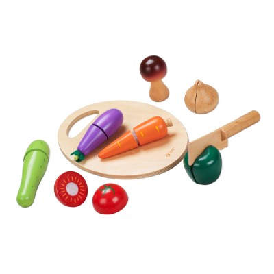 Ξύλινα Λαχανικά σε Ξύλο Κοπής Classic World